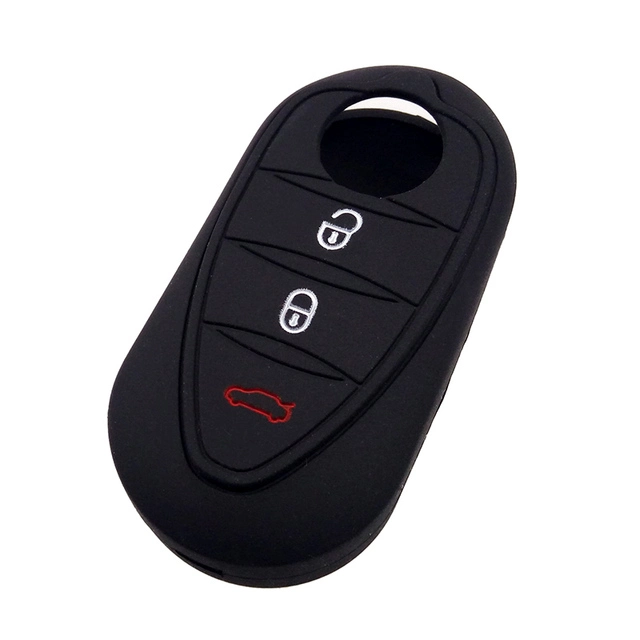 For Alfa 3 button key silicone case black blue red color