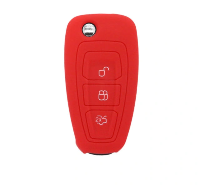 For Ford 3 button key silicone case black blue red color
