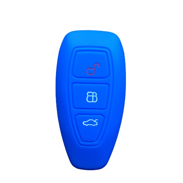 For Ford 3 button key silicone case black blue red color