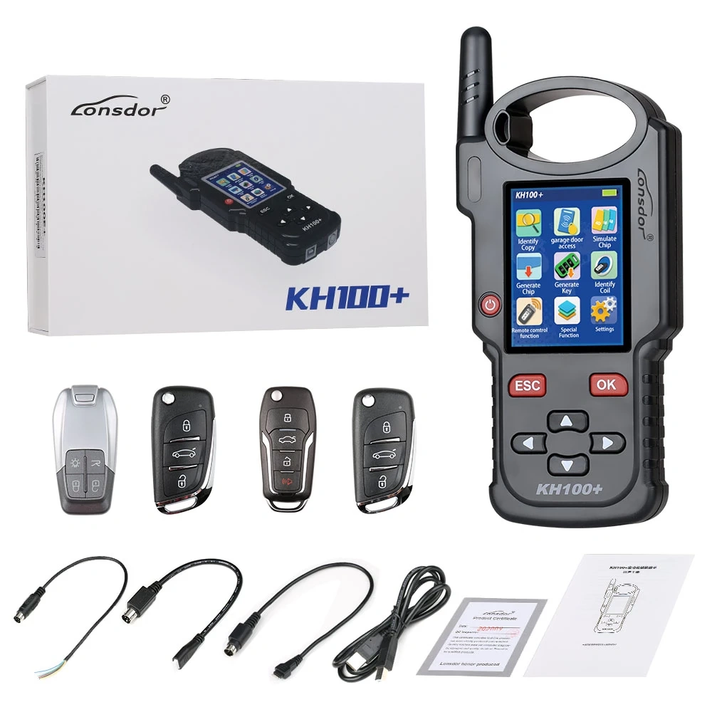 Lonsdor KH100+ Hand-Held Smart Remote Key Programmer used for identify chip access control key simulate chip generate chip
