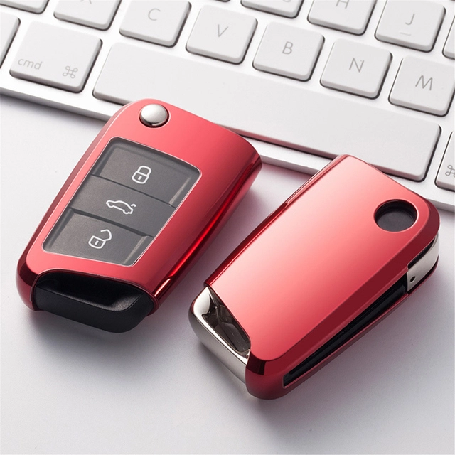 TPU Car Key protective Case For VW Polo Golf remote key, can choose color