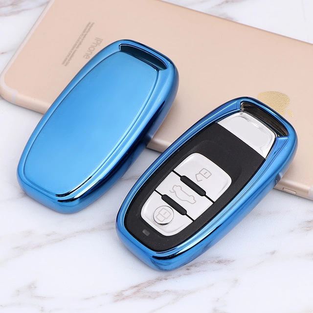 TPU Car Key protective Case For Audi A6 A4 Q7 remote key, can choose color