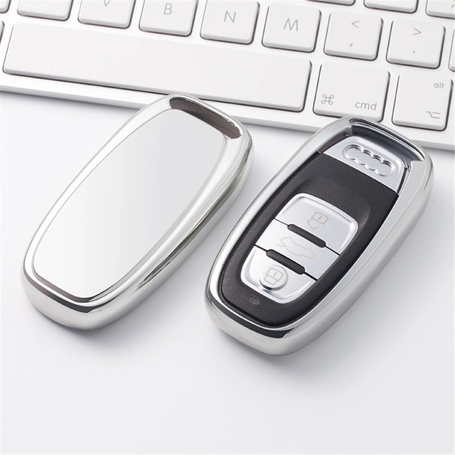 TPU Car Key protective Case For Audi A6 A4 Q7 remote key, can choose color