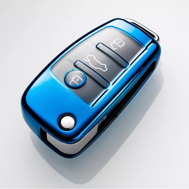 TPU Car Key protective Case Full Cover For Audi A1 A3 Q7 remote key, can choose color