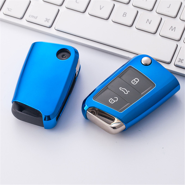 TPU Car Key protective Case For VW Polo Golf remote key, can choose color