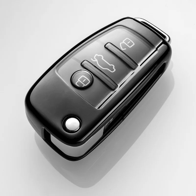 TPU Car Key protective Case Full Cover For Audi A1 A3 Q7 remote key, can choose color