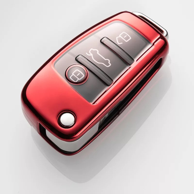 TPU Car Key protective Case Full Cover For Audi A1 A3 Q7 remote key, can choose color
