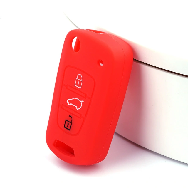 For Hyundai IX35 3 button key silicone case black blue red color
