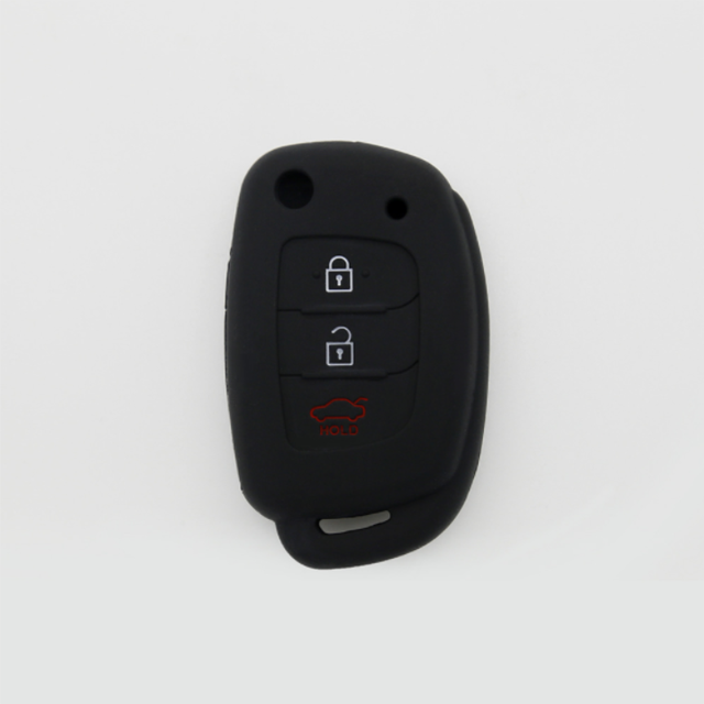 For Hyundai IX35 3 button key silicone case black blue red color