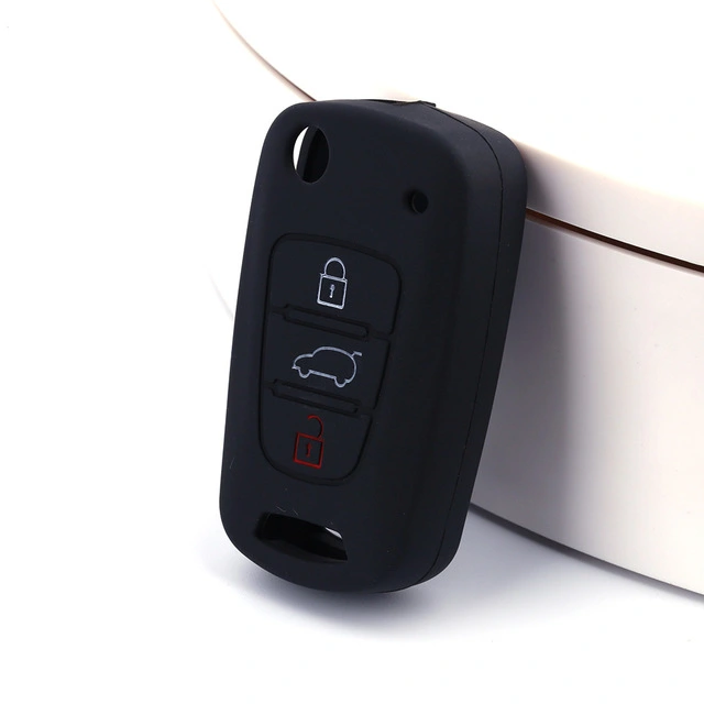 For Hyundai IX35 3 button key silicone case black blue red color