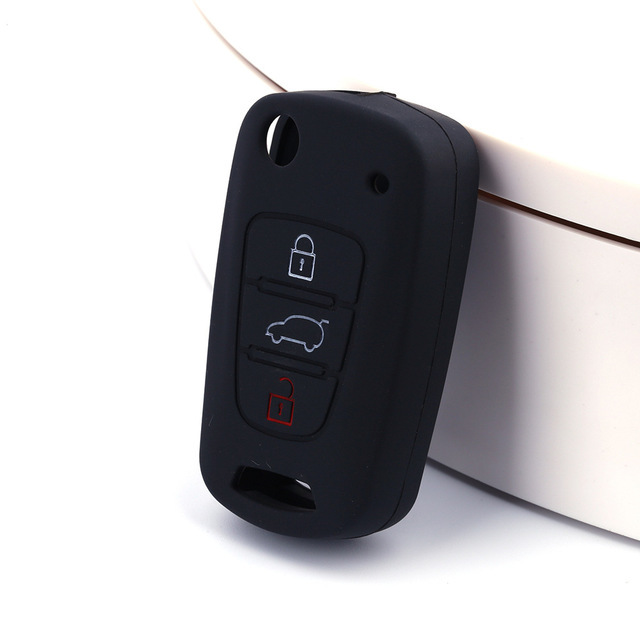 For Hyundai IX35 3 button key silicone case black blue red color