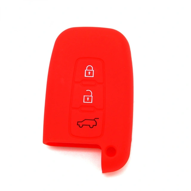 For Hyundai 3 button key silicone case black blue red color
