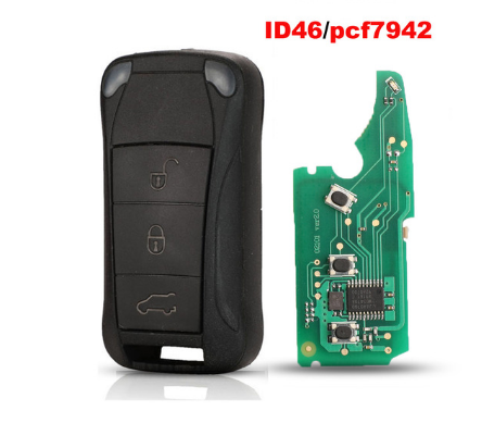 For porsche Cayenne keyless go Flip Remote Key 3 button 315/433MHZ ID46 PCF7942 Chip