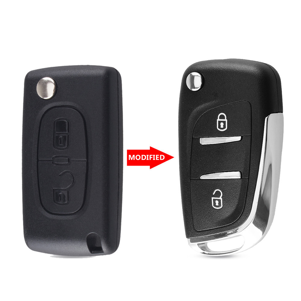 For Citroen C4 Car Remote Key Shell 2/3 Buttons Modified Filp key shell HU83/VA2 Blade