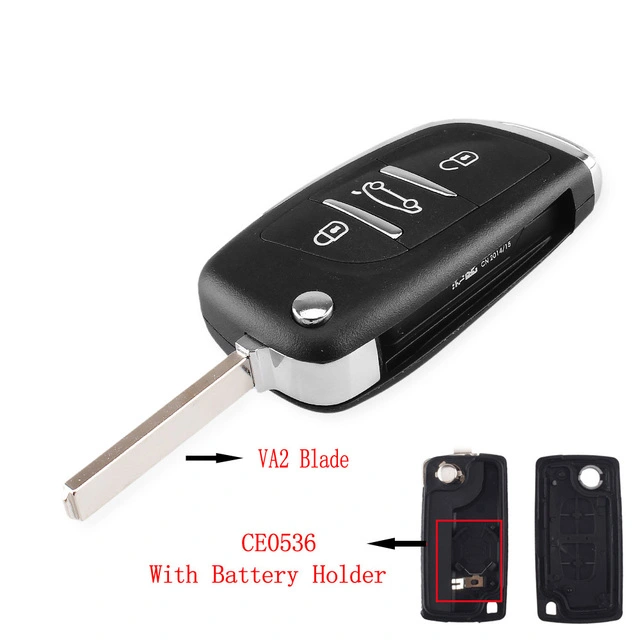 For Citroen C4 Car Remote Key Shell 3 Buttons Modified Filp key shell HU83/VA2 Blade