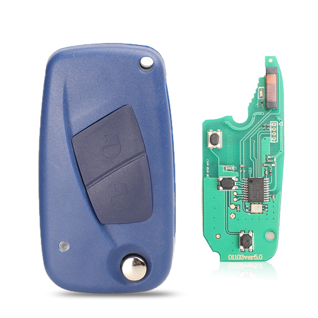 For FIAT Punto 500 Delphi BSI 2 / 3 Buttons 433MHZ Flip Remote Key with ID46 PCF7946 chip