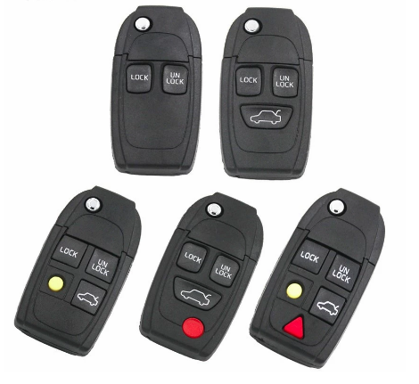 For Volvo C70 S40 S60 2 3 4 5 button flip remote key shell