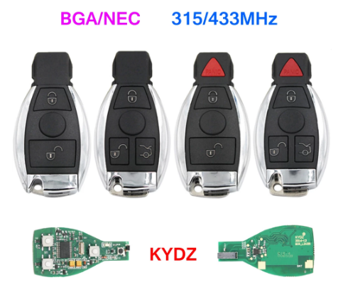 For Mercedes Benz BE Type Nec and BGA 315Mhz/433Mhz 3 Buttons remote key
