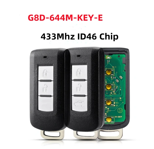 For Mitsubishi Lancer Outlander ASX 2/3 button 433mhz FSK smart remote key ID46 7952 chip FCCID: G8D-644M-KEY-E