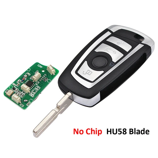 For BMW EWS Modified 4 button Flip Remote Key 315mhz / 433MHz with hu58 blade