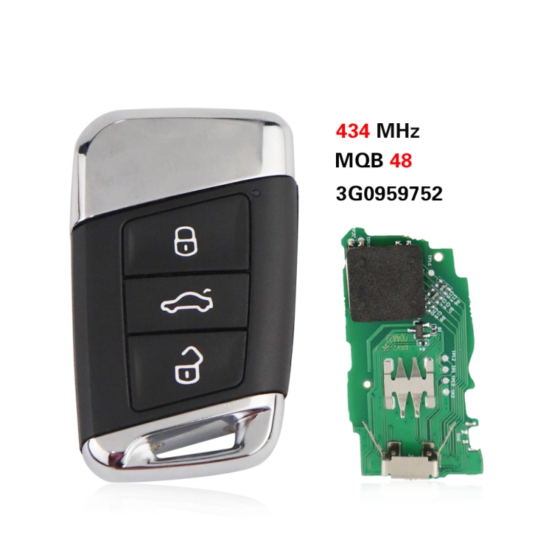For VW Magotan  Passat B8 2015-2018 3 button 433mhz smart key with MQB48 chip