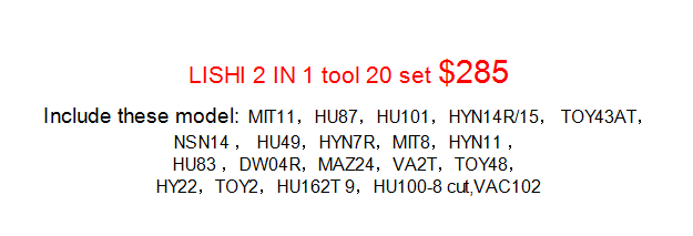 promotion Lishi 2 in 1 Tool 20 pcs a set