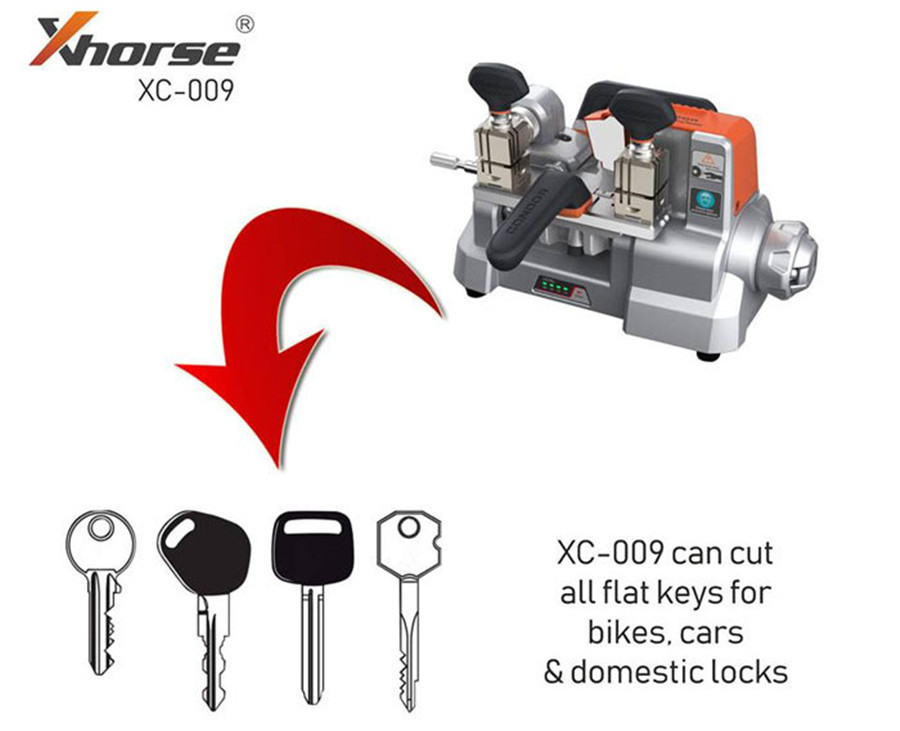 Xhorse Condor XC009 Key Cutting Machine With Battery for Single-Sided and Double-sided Keys