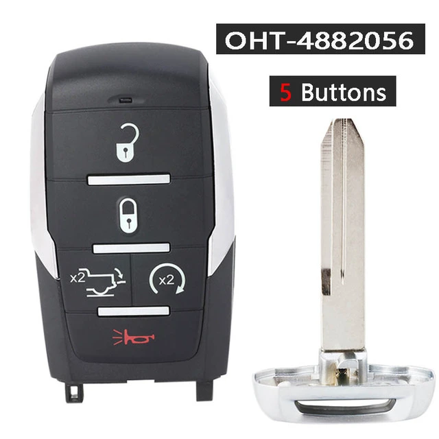 For Dodge Ram 1500 2019-2021 4A Chip 433MHZ Smart Remote Key OHT-4882056