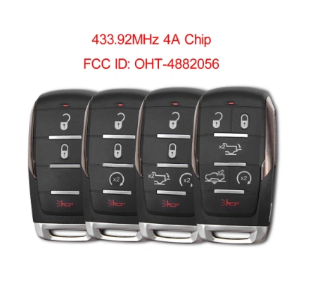 For Dodge Ram 1500 2019-2021 4A Chip 433MHZ Smart Remote Key OHT-4882056