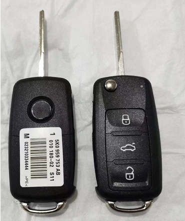 Original For VW 2 button 433mhz remote key with ID48 chip fccid: 5KO959753AB/202AD