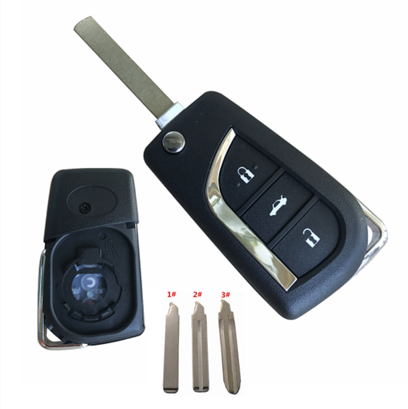 For Toyota 3 button Remote key shell, check the internal structure