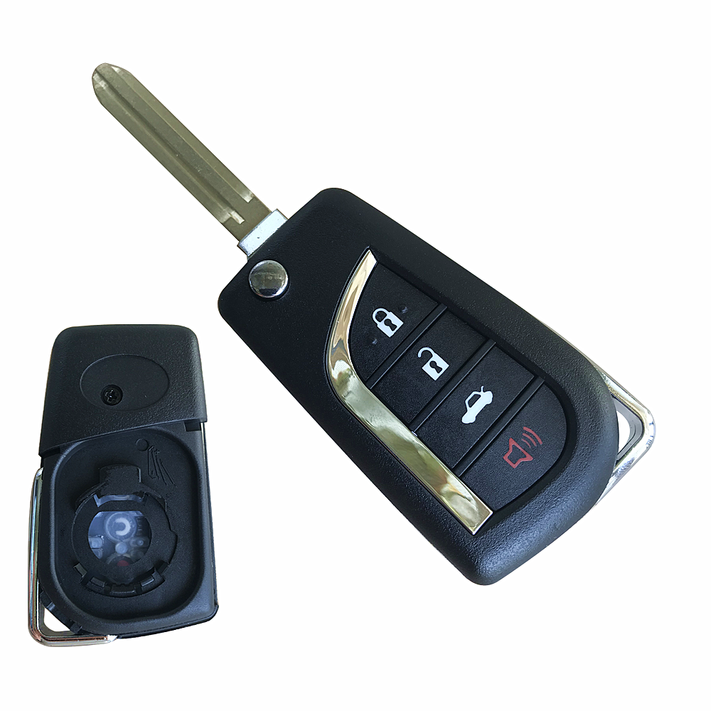 For Toyota 4 button Remote key shell, check the internal structure