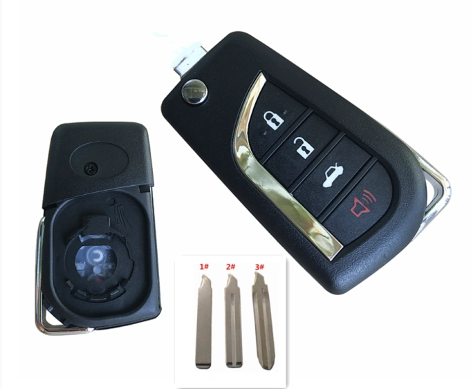 For Toyota 4 button Remote key shell, check the internal structure
