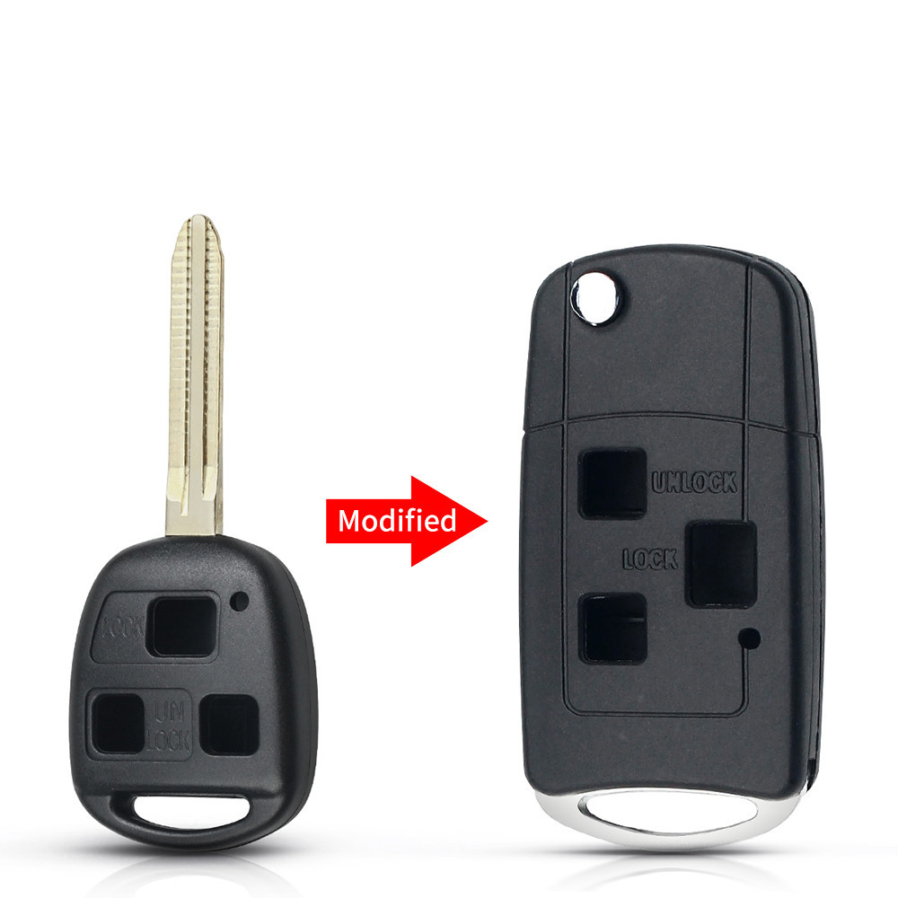 For Toyota 3 Button modified key shell TOY43 Blade