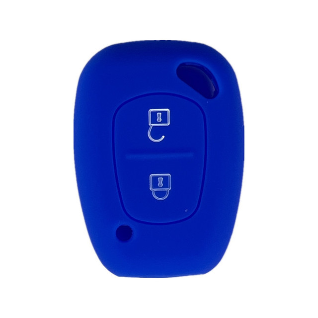 For Renault 2 button key silicone case black blue red color