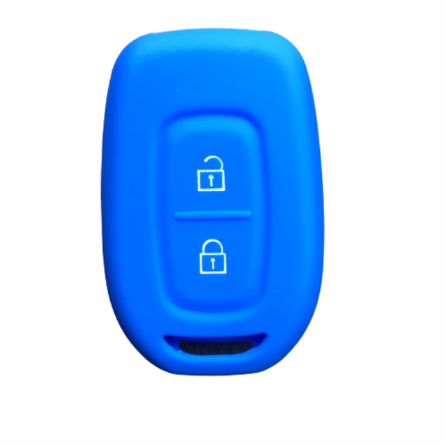 For Renault 2 button key silicone case black blue red color