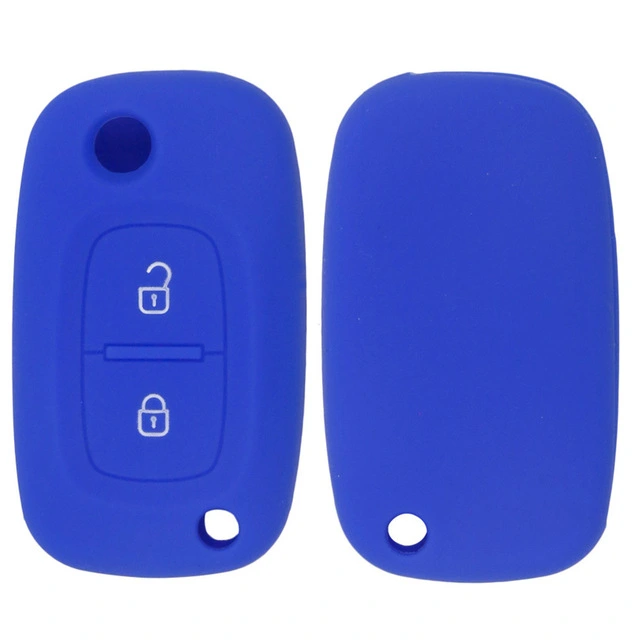 For Renault 2 button flip key silicone case black blue red color
