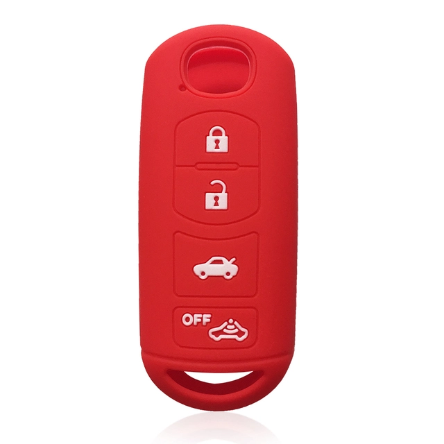 For Mazda CX3 / CX5 4 button key silicone case black blue red color