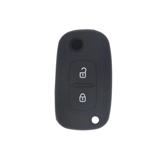 For Renault 2 button flip key silicone case black blue red color