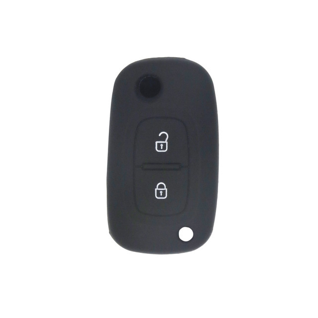For Renault 2 button flip key silicone case black blue red color