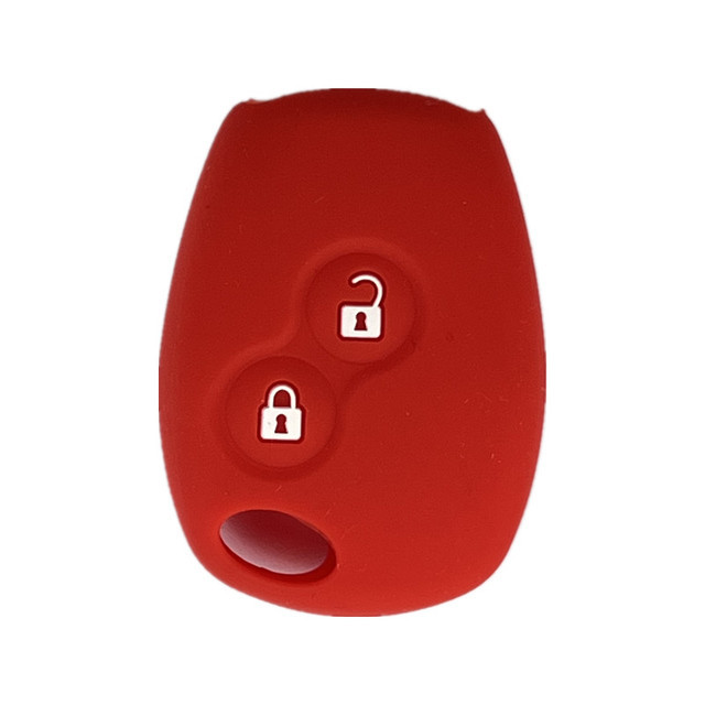 For Renault 2 button key silicone case black blue red color