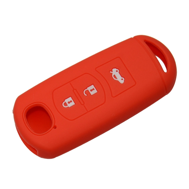 For Mazda CX3 CX5 3 button key silicone case black blue red color