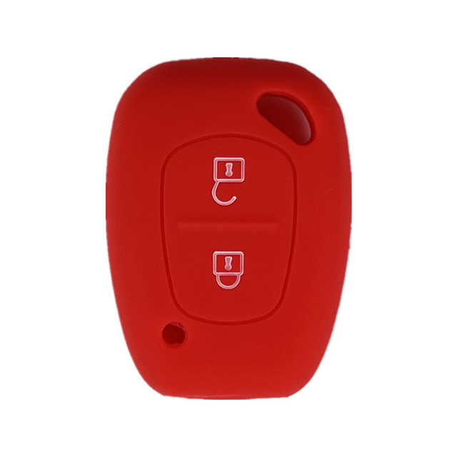 For Renault 2 button key silicone case black blue red color