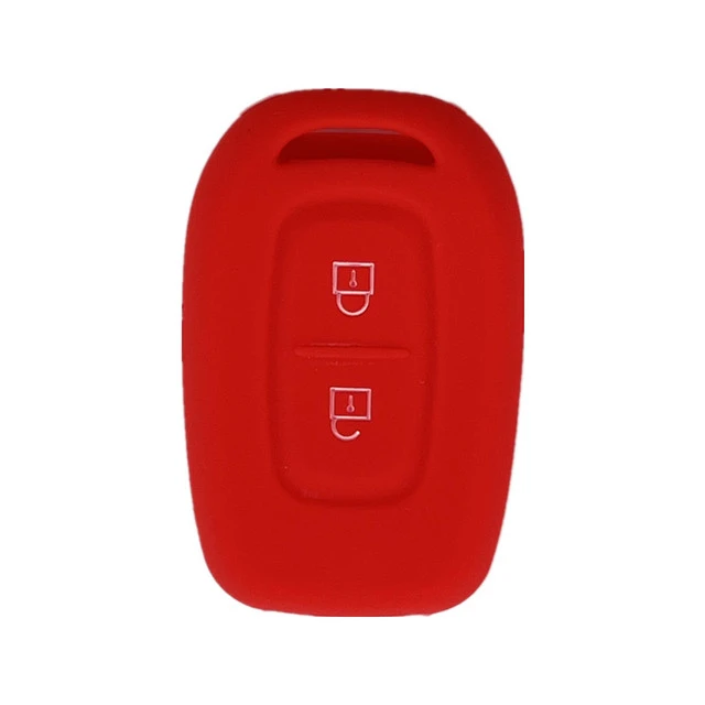 For Renault 2 button key silicone case black blue red color