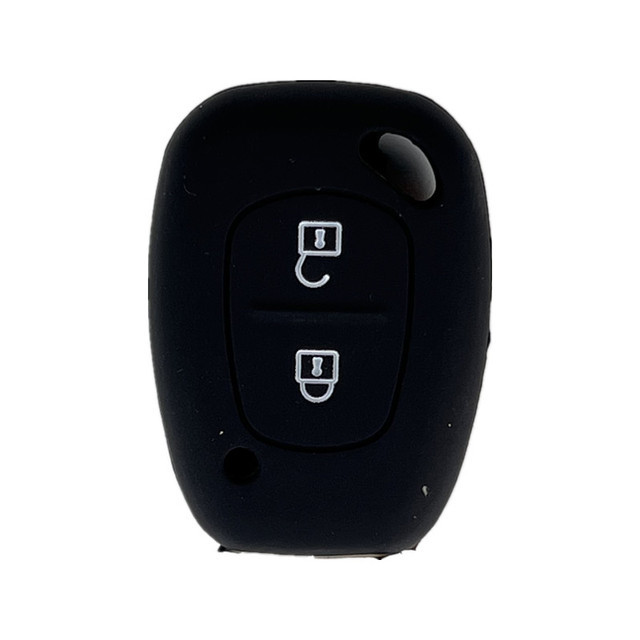 For Renault 2 button key silicone case black blue red color