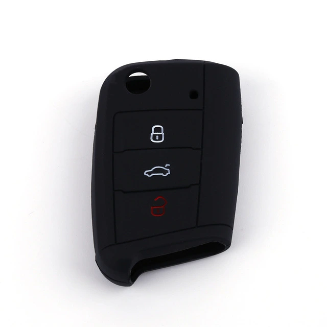 For VW 4 button key silicone case black blue red color