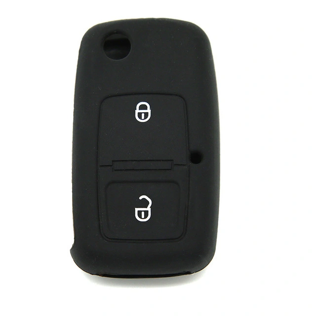 For VW 2 button key silicone case black blue red color