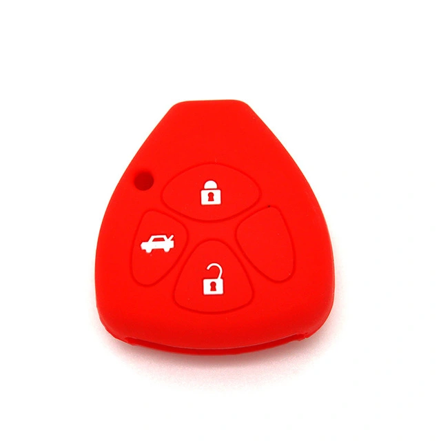 For Toyota 3 button key silicone case black blue red color