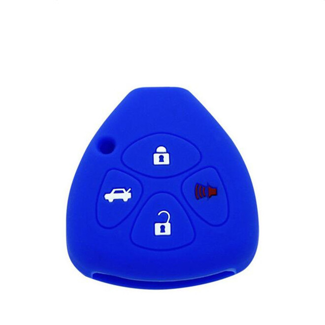 For Toyota 4 button key silicone case black blue red color