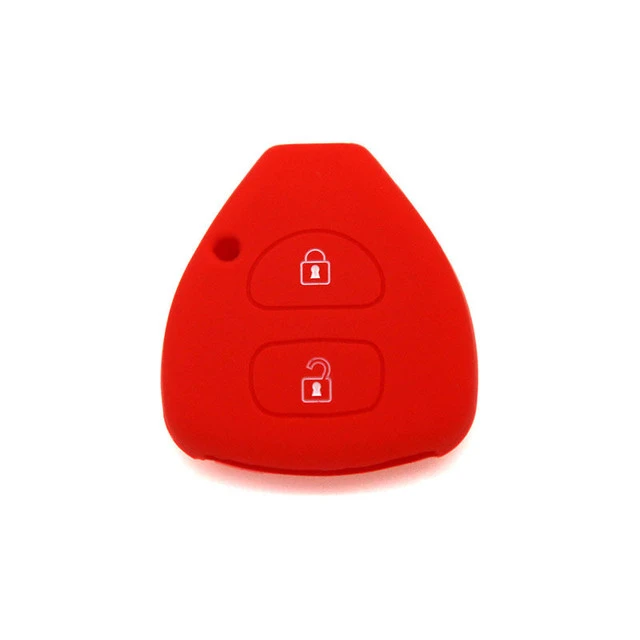 For Toyota 2 button key silicone case black blue red color
